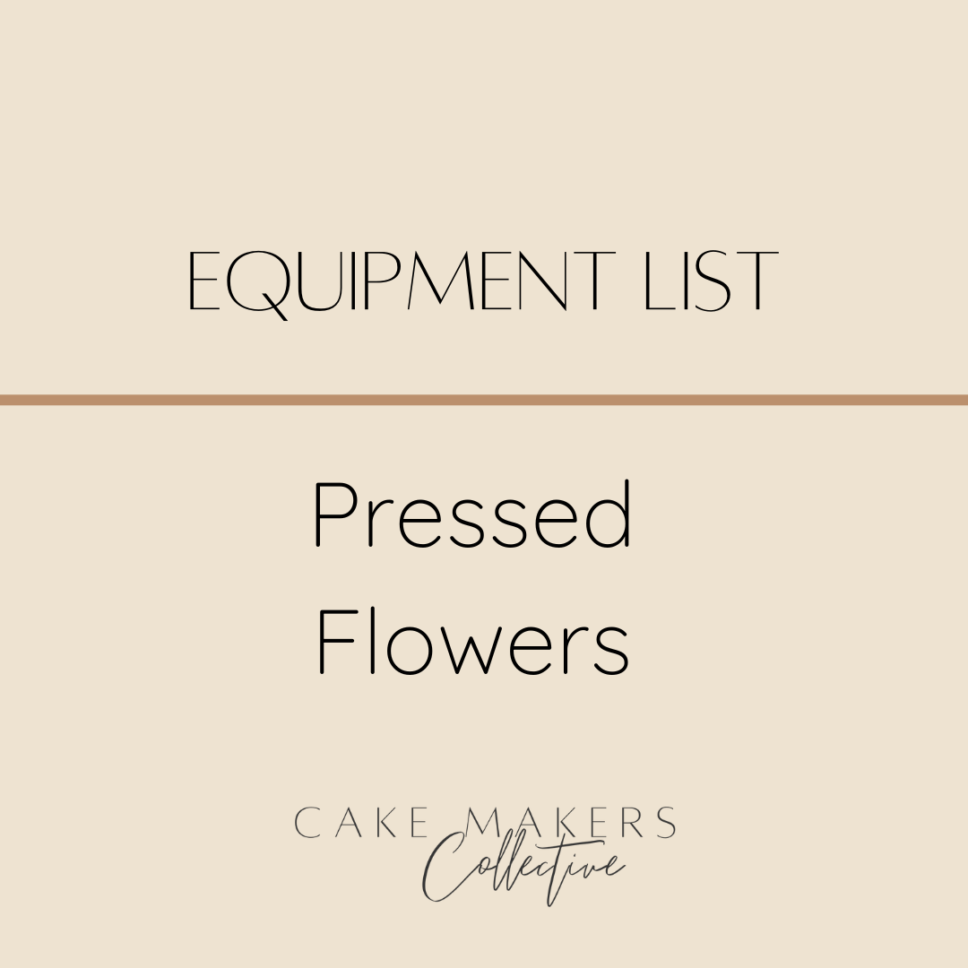 Equipment list - Pressed Flowers