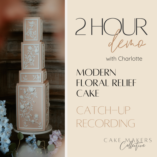 Modern Floral relief cake Design  - CATCH-UP RECORDING